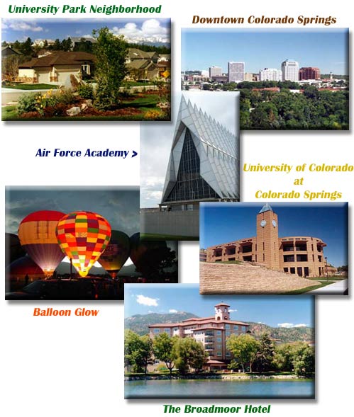 Colorado Springs neighborhoods, military installations, downtown, schools, and more!